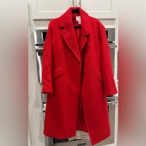 H&M red coat - pristine condition